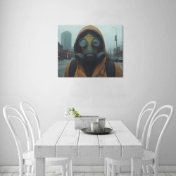 Vintage Gas-Masked 11 Upgraded Canvas Print 20"x16"