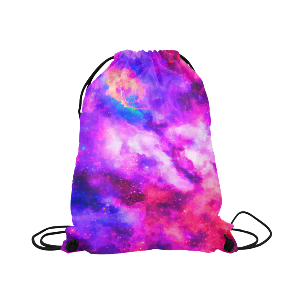 Watercolor Universe Galaxy Space Painting Large Drawstring Bag Model 1604 (Twin Sides)  16.5"(W) * 19.3"(H)