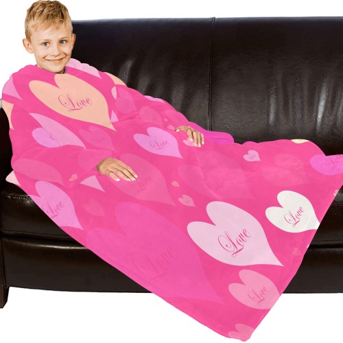 HeartsofLove Blanket Robe with Sleeves for Kids