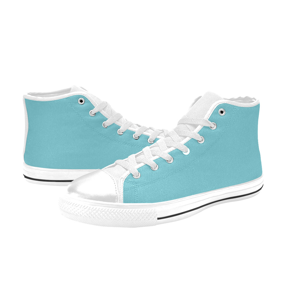 color shoes High Top Canvas Shoes for Kid (Model 017)
