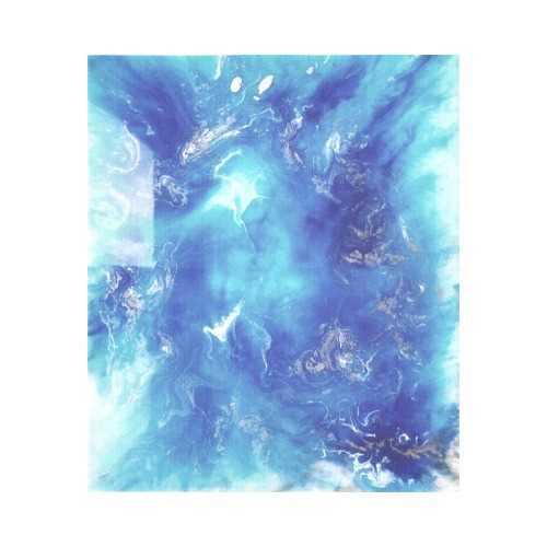 Encre Bleu Photo Cotton Linen Wall Tapestry 51"x 60"
