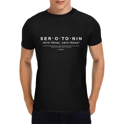 Serotonin Men's T-Shirt in USA Size (Front Printing Only)