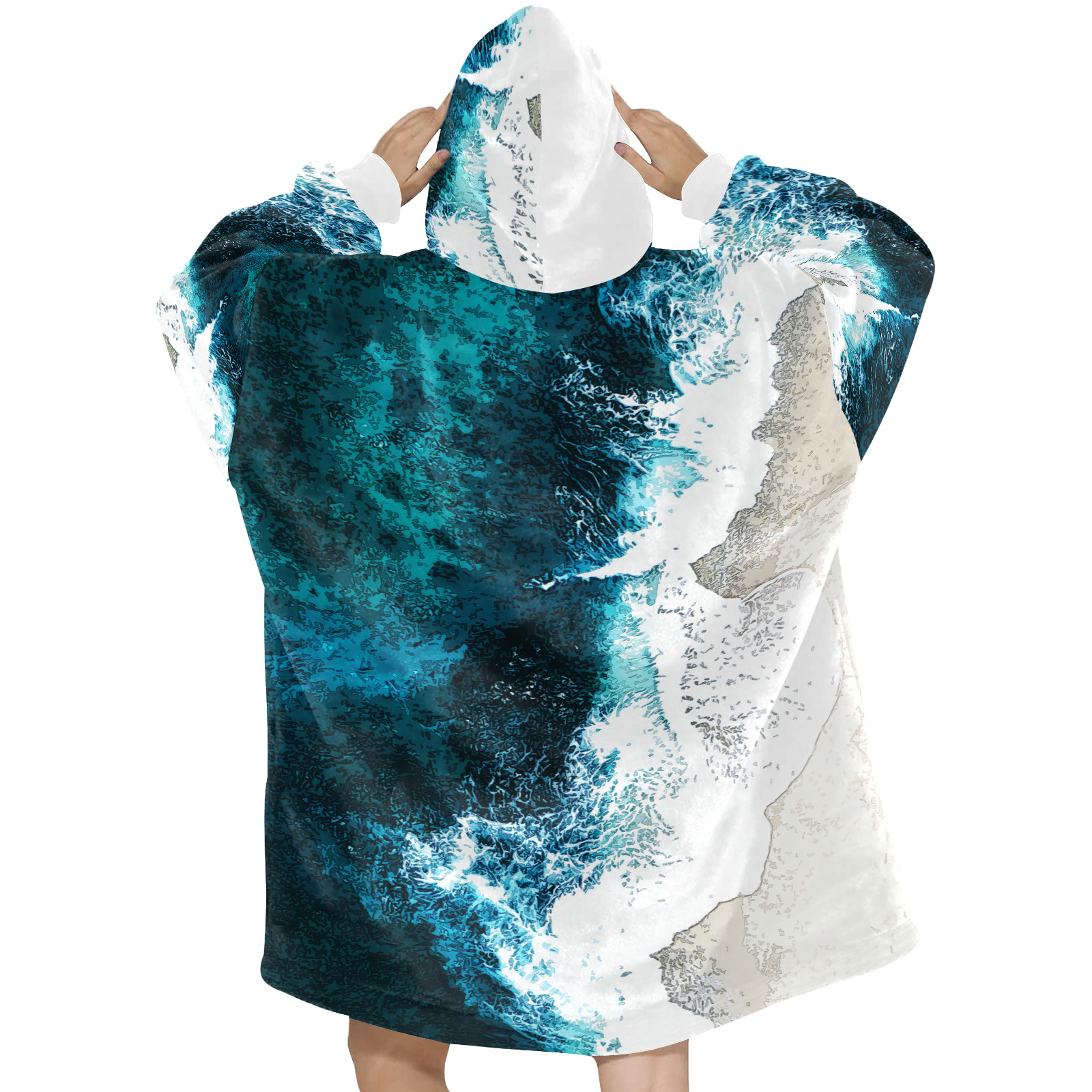 Ocean And Beach Blanket Hoodie for Women