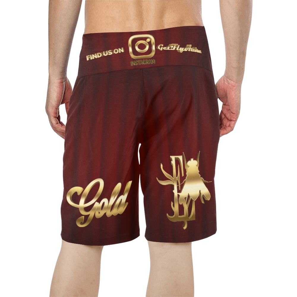 Gold Collectable Fly Men's All Over Print Board Shorts (Model L16)