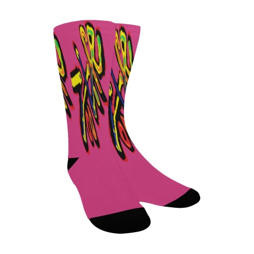 ZL.LOGO.htpnk Women's Custom Socks