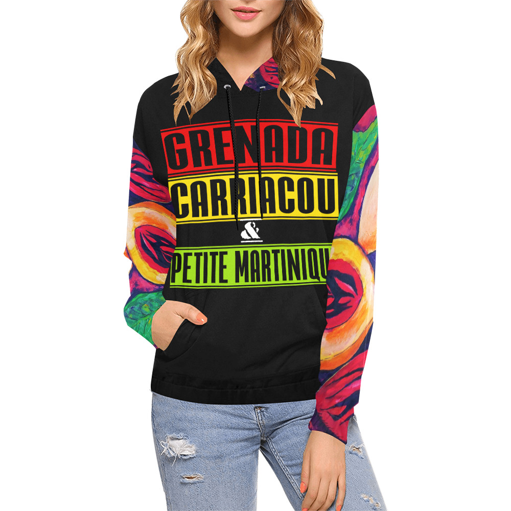 MANUSARTGND All Over Print Hoodie for Women (USA Size) (Model H13)