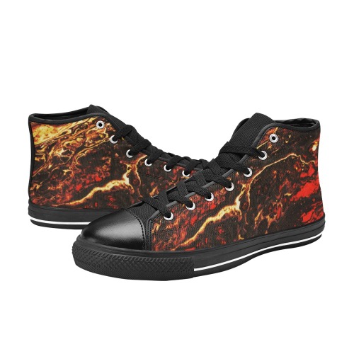 Flash Fire Men’s Classic High Top Canvas Shoes (Model 017)