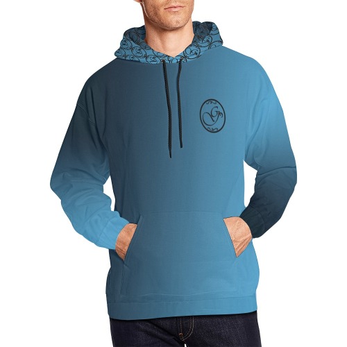 g.a.g blue blend hoodie All Over Print Hoodie for Men (USA Size) (Model H13)
