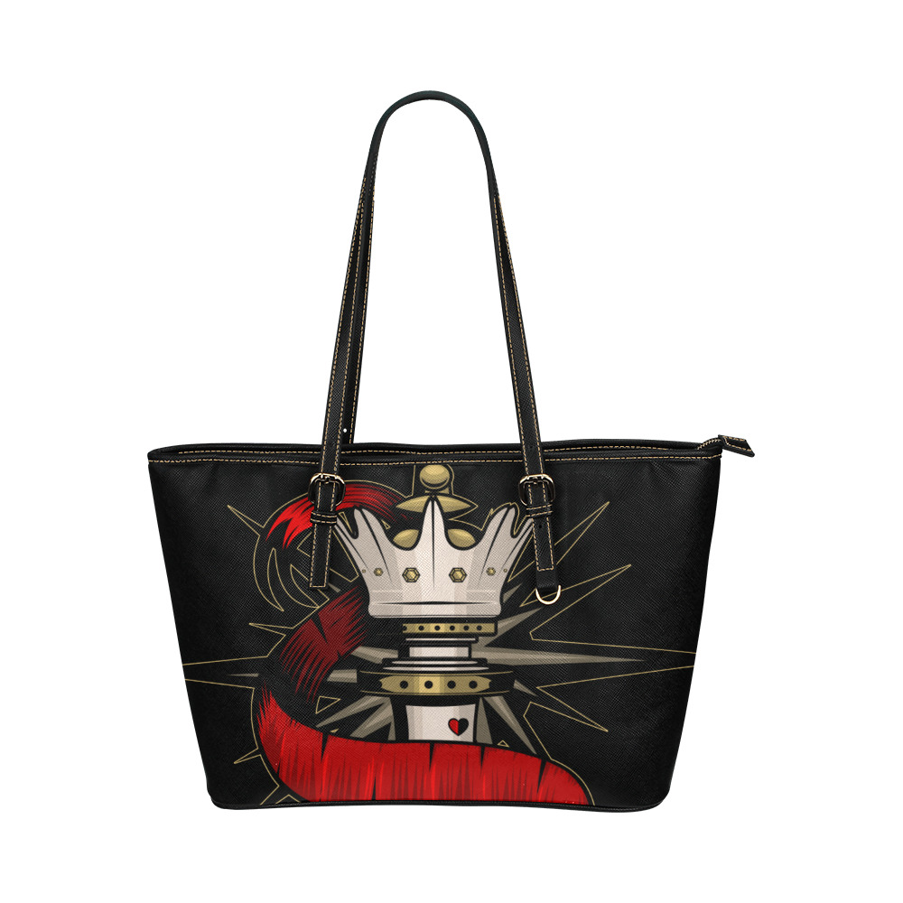 Royal Queen Leather Tote Bag/Small (Model 1651)