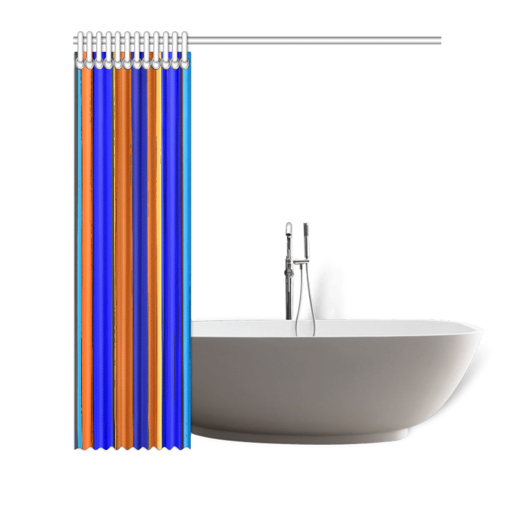 Abstract Blue And Orange 930 Shower Curtain 66"x72"
