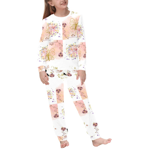 Harlequin and Crow Magical Garden Fairy Tale Fantasy Design Kids' All Over Print Pajama Set
