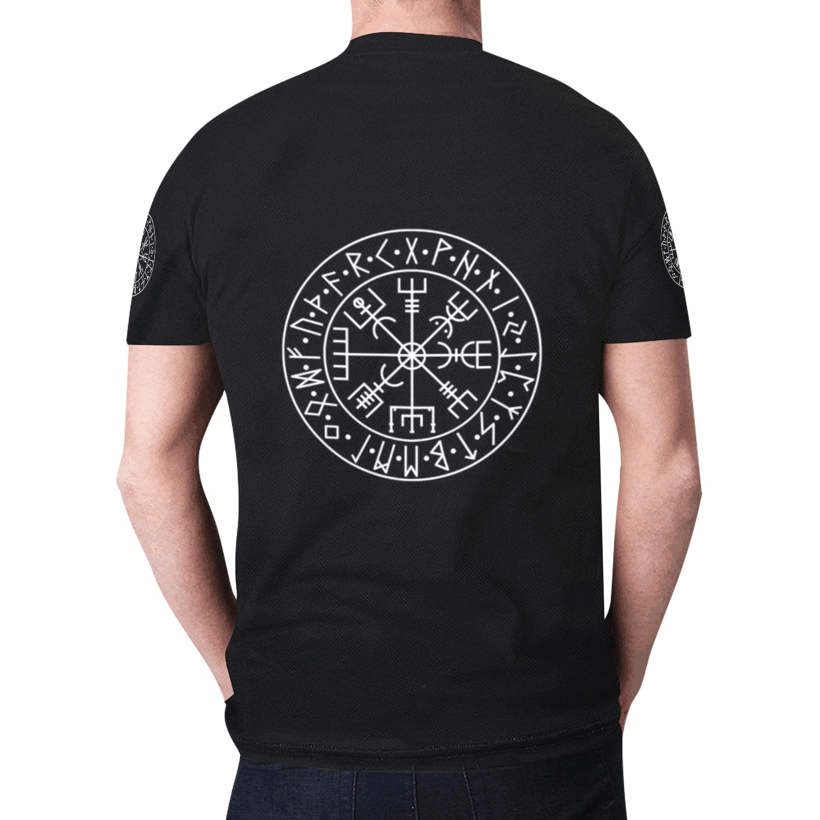 Pagan Nordic Viking Runes & Vegvisir New All Over Print T-shirt for Men (Model T45)