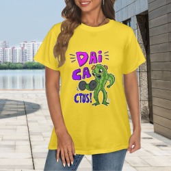 DAI CA..CTUS Women's T-Shirt in USA Size (Two Sides Printing)