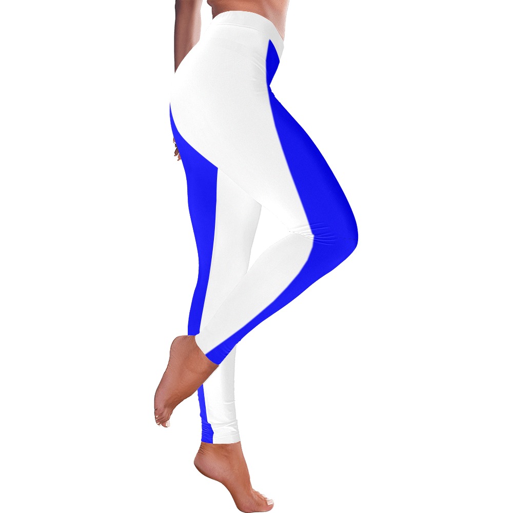 wblue Women's Low Rise Leggings (Invisible Stitch) (Model L05)