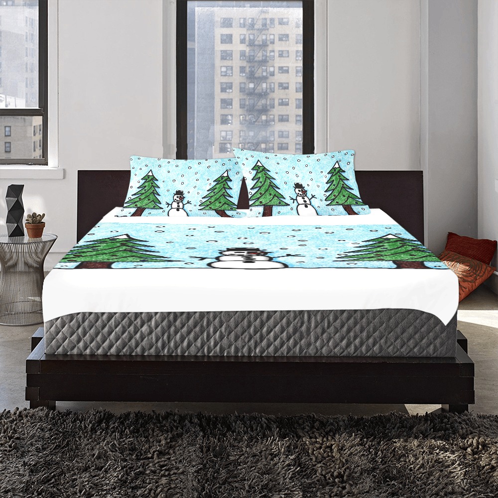 Snowman 3-Piece Bedding Set