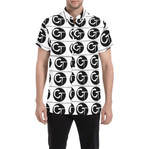 ct logo office shirt Men's All Over Print Short Sleeve Shirt (Model T53)