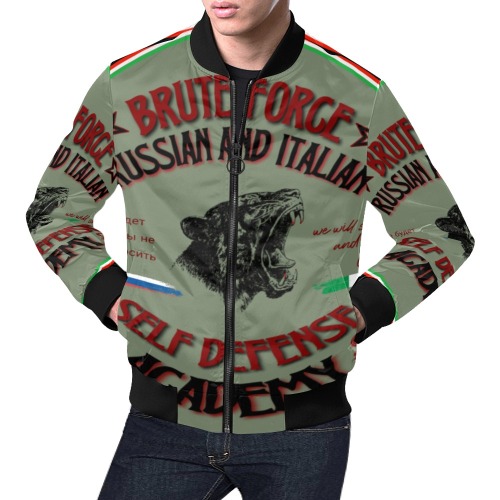Brute force All Over Print Bomber Jacket for Men (Model H19)
