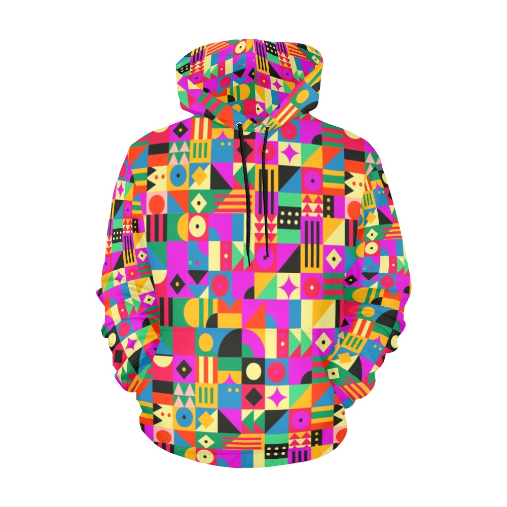 Colorful Abstract Pattern All Over Print Hoodie for Men (USA Size) (Model H13)