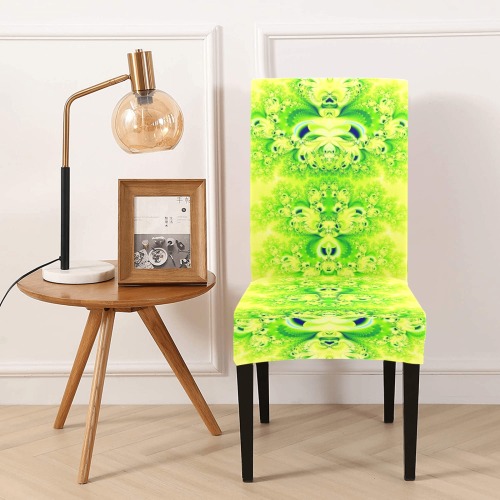 Sunny Ukrainian Sunflowers Frost Fractal Chair Cover (Pack of 4)