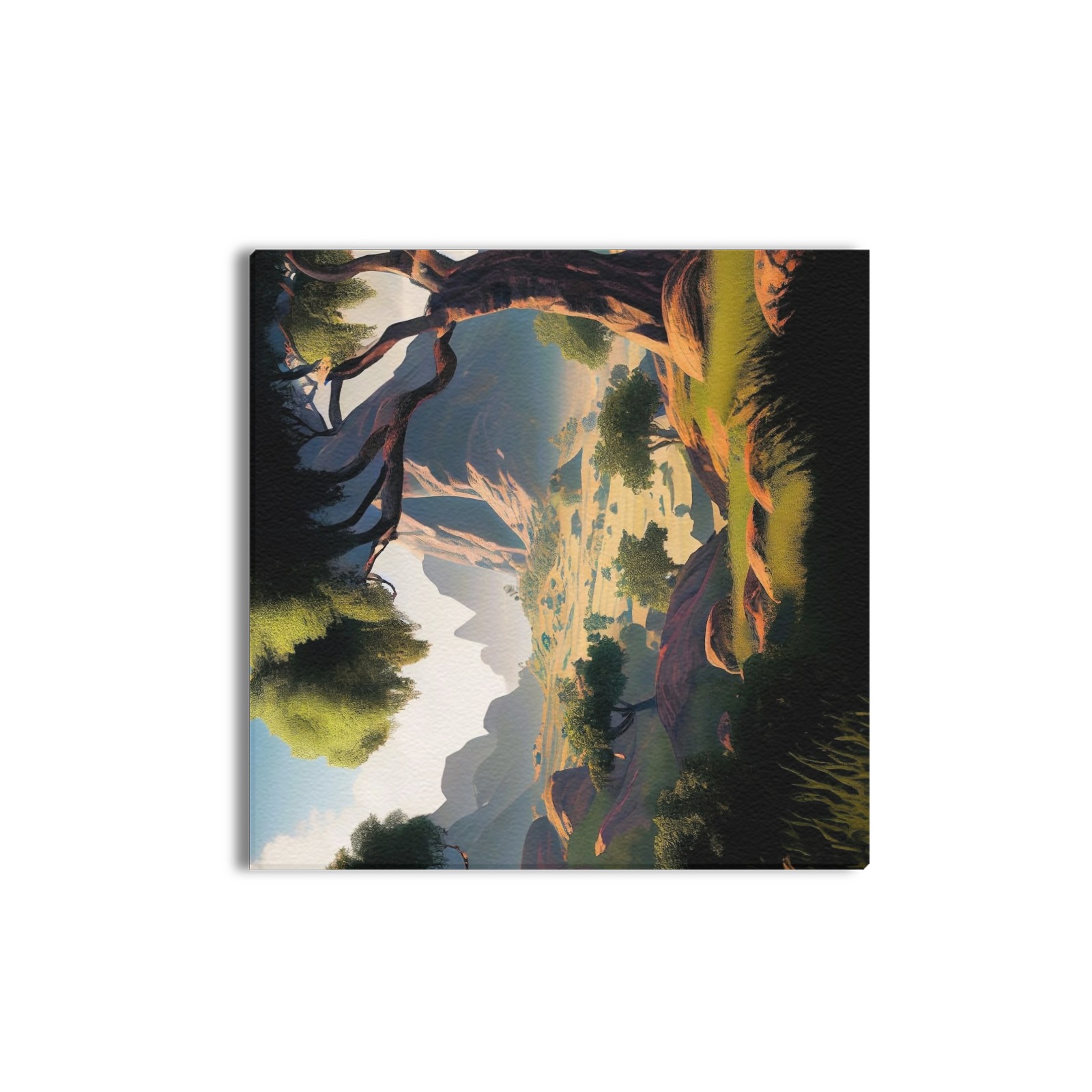 abstract landscape 3 Upgraded Canvas Print 16"x16"