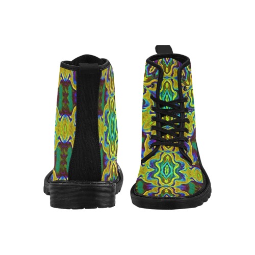 Emerald tree boa Martin Boots for Women (Black) (Model 1203H)