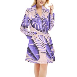 Lavender Tropical Women's All Over Print Night Robe