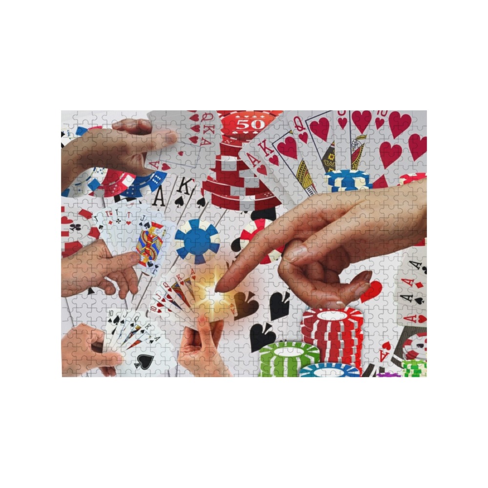POKER NIGHT TOO 500-Piece Wooden Photo Puzzles