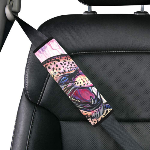 Leopard Scream Car Seat Belt Cover 7''x10''