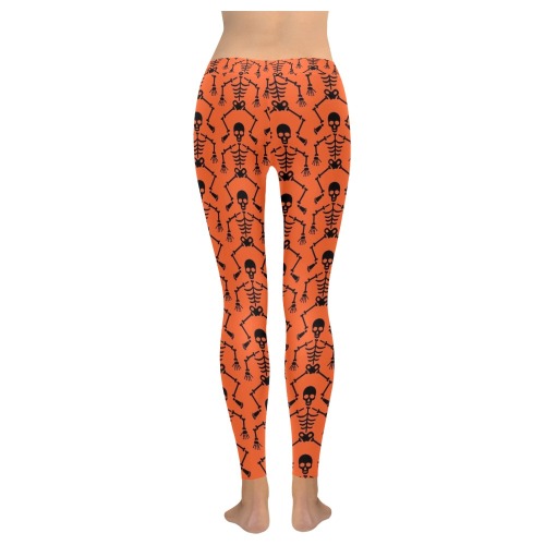 skeletons 1 Women's Low Rise Leggings (Invisible Stitch) (Model L05)
