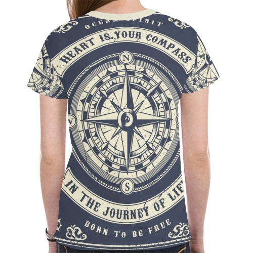 vintage nautical collectable fly New All Over Print T-shirt for Women (Model T45)