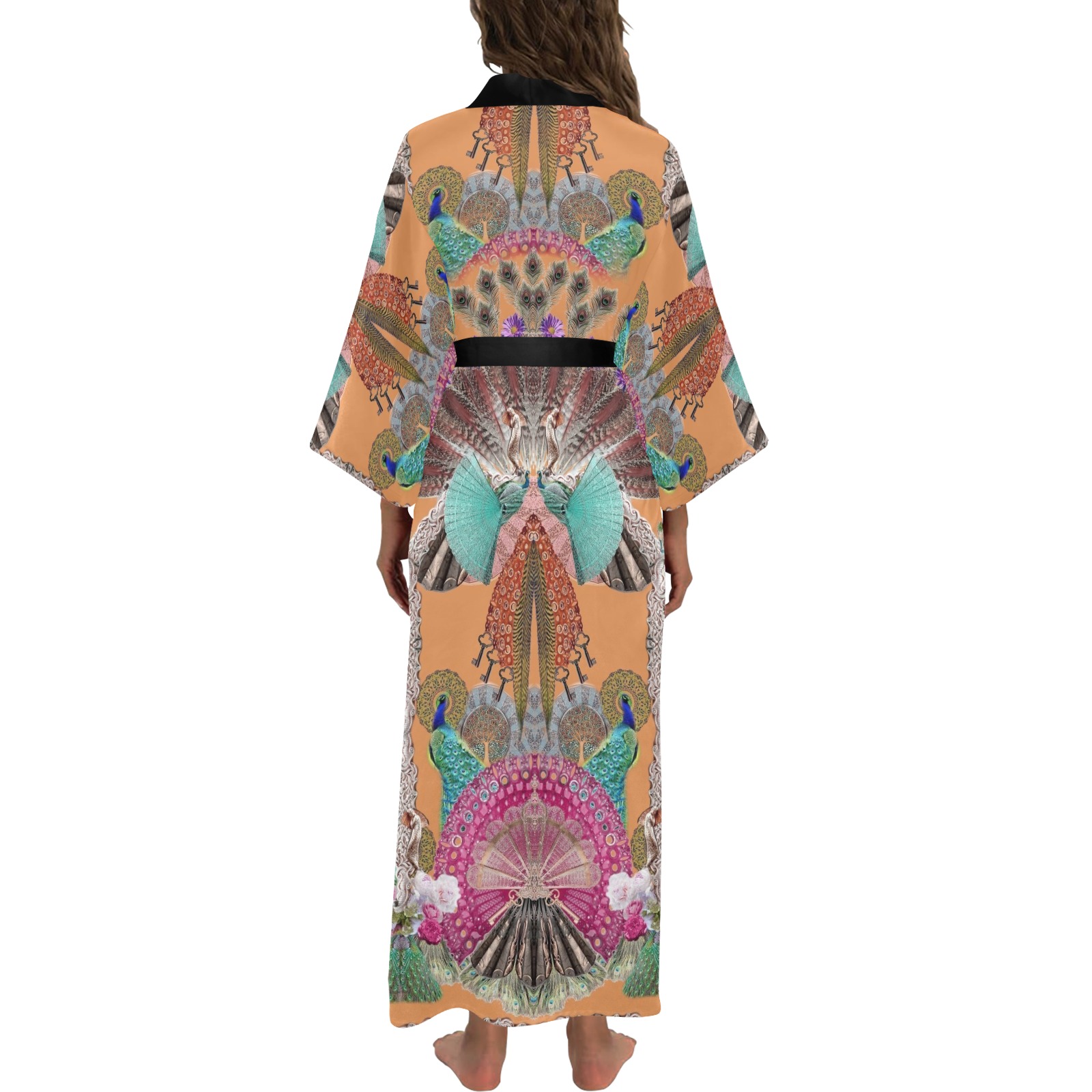 paons 3 Long Kimono Robe