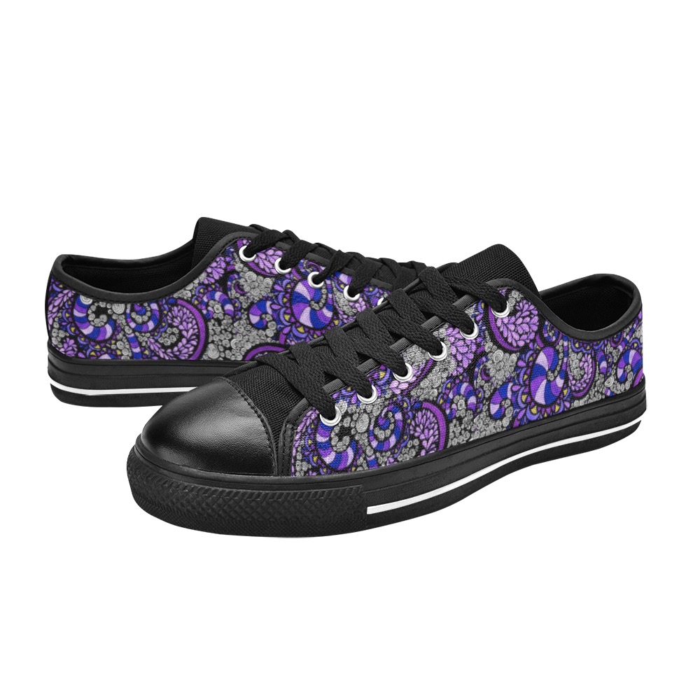 Purple Pulse Women's Classic Canvas Shoes (Model 018)