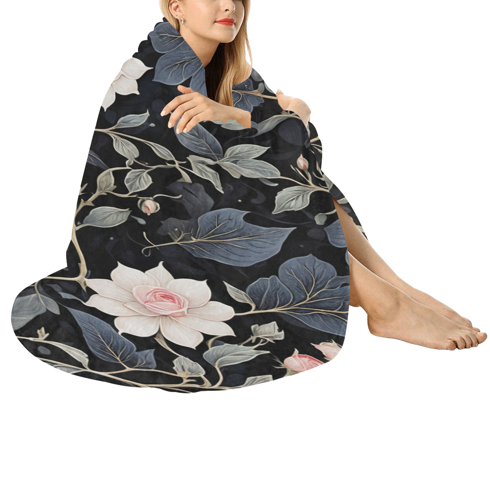 Fabulous Florals 11 Circular Ultra-Soft Micro Fleece Blanket 47"