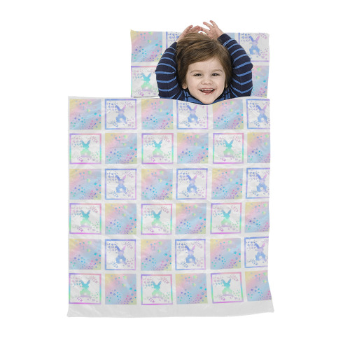 Bunny Magic Square Patch Artwork Design Kids' Sleeping Bag