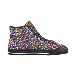 Colorful leopards dots 34D Vancouver H Women's Canvas Shoes (1013-1)