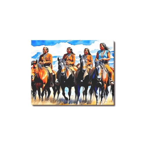 PLAINS INDIAN 2 Upgraded Canvas Print 14"x11"