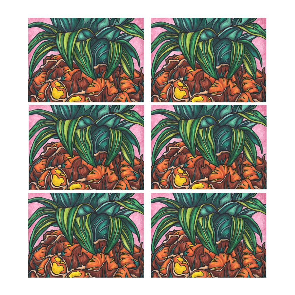 Pineapple Placemat 14’’ x 19’’ (Six Pieces)