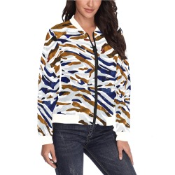 Modern animal print 65C All Over Print Bomber Jacket for Women (Model H36)
