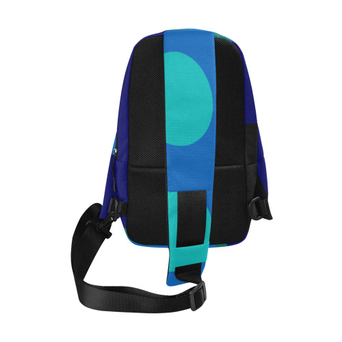 Dimensional Blue Abstract 915 Chest Bag (Model 1678)
