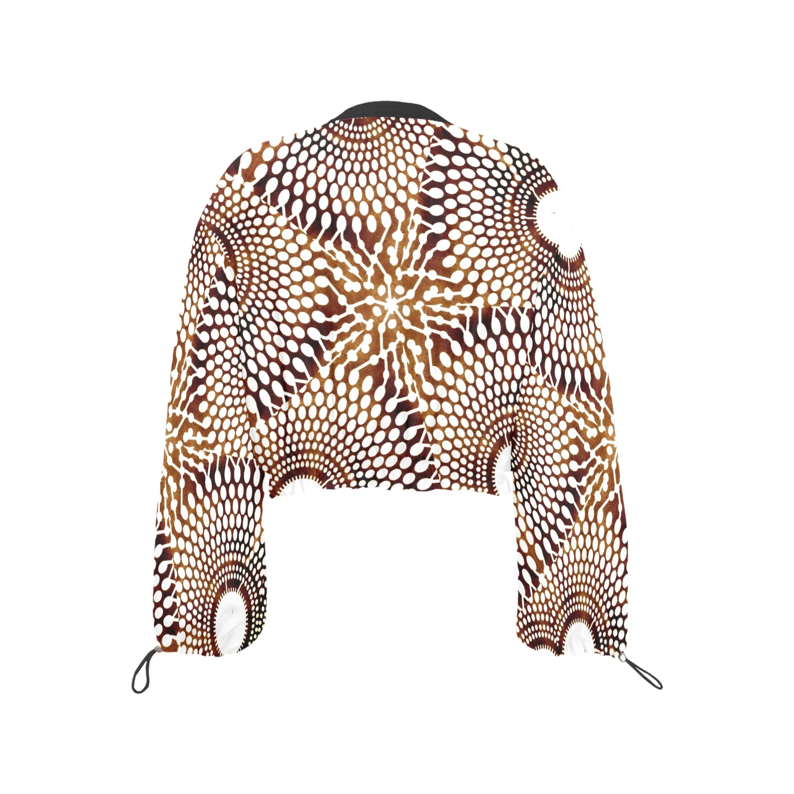AFRICAN PRINT PATTERN 4 Cropped Chiffon Jacket for Women (Model H30)