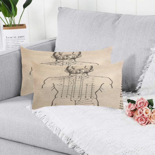 for accupuncture regions. Custom Pillow Case 20"x 36" (One Side) (Set of 2)
