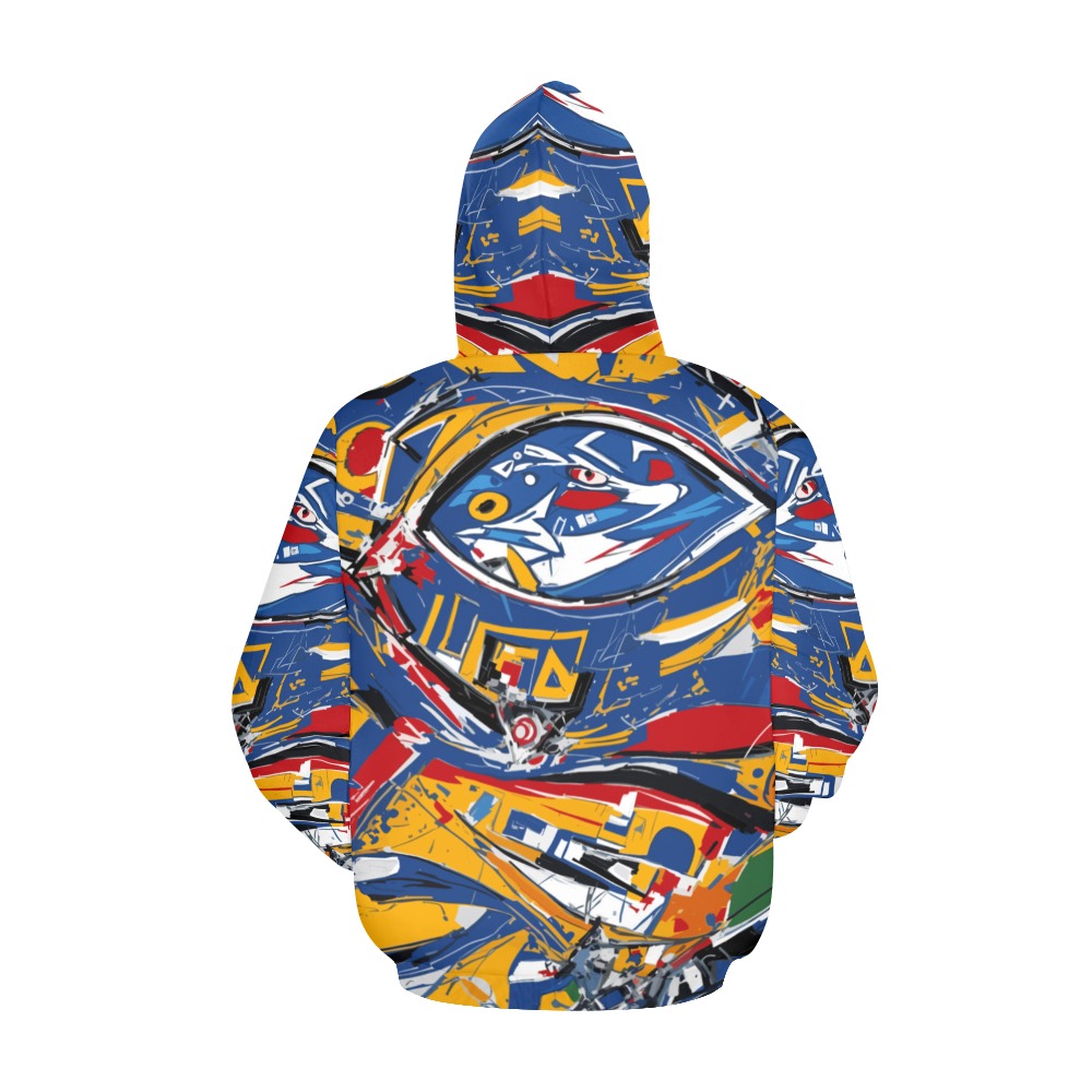 Nice modernist abstract art of american football. All Over Print Hoodie for Women (USA Size) (Model H13)