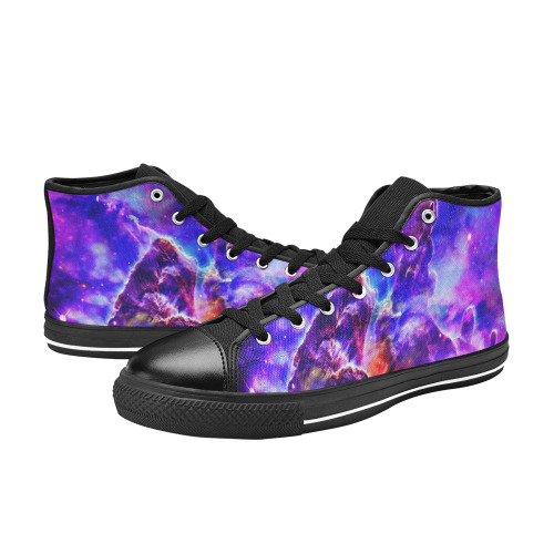 Mystical fantasy deep galaxy space - Interstellar cosmic dust Men’s Classic High Top Canvas Shoes (Model 017)