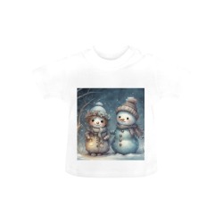 Snowman Couple Baby Classic T-Shirt (Model T30)