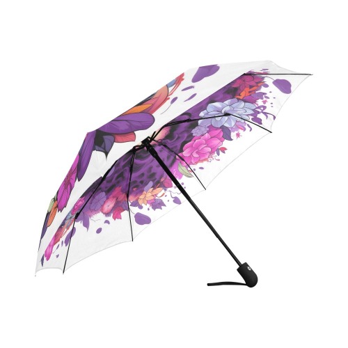 PURPLE BLOOMS Umbrella Auto-Foldable Umbrella (Model U04)