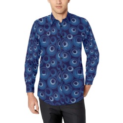 Blue Rings Men's All Over Print Casual Dress Shirt (Model T61)