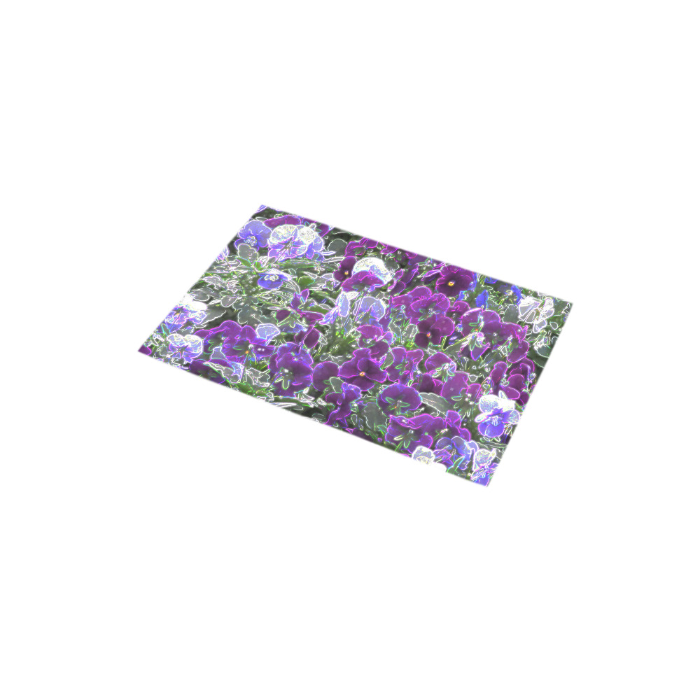 Field Of Purple Flowers 8420 Bath Rug 16''x 28''