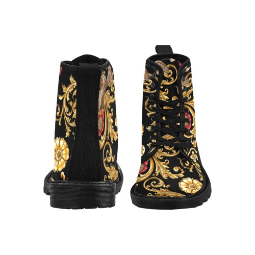 Black Challis Martin Boots for Women (Black) (Model 1203H)