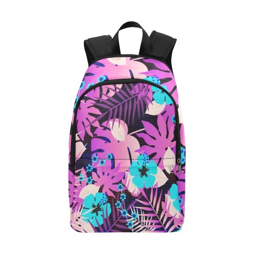 GROOVY FUNK THING FLORAL PURPLE Fabric Backpack for Adult (Model 1659)