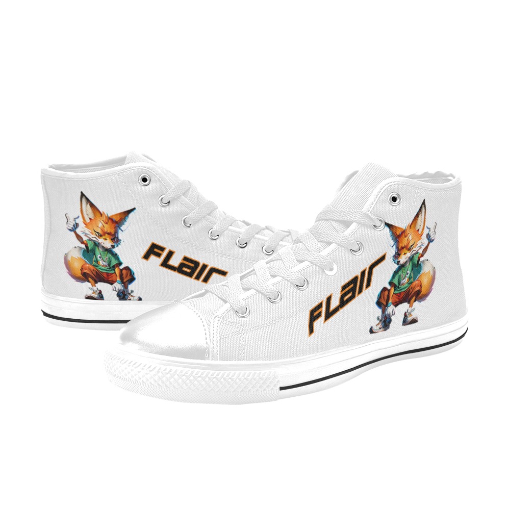 IMG_8432 Flair Sneakers High Top Canvas Shoes for Kid (Model 017)